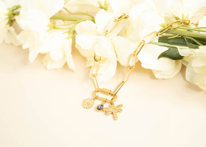 WJW - 18K Gold PVD Classic Carabiner Charm Holder Clasp