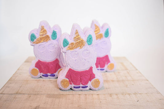 Unicorn Bath Bomb with surprise coin inside