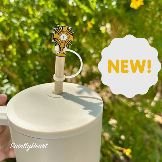 Saintly Heart LLC - Catholic Straw Toppers: Adoration (a 2 pack!)