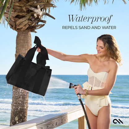 Case-Mate - Special Edition Bow Midnight Black Beach Tote w/ Phone Pouch