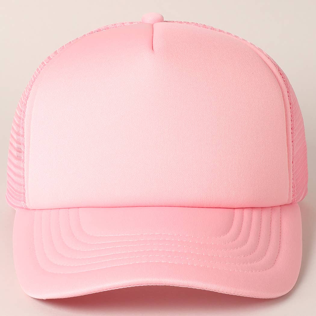 Fashion City - Solid Color Foam Mesh Back Trucker Hat
