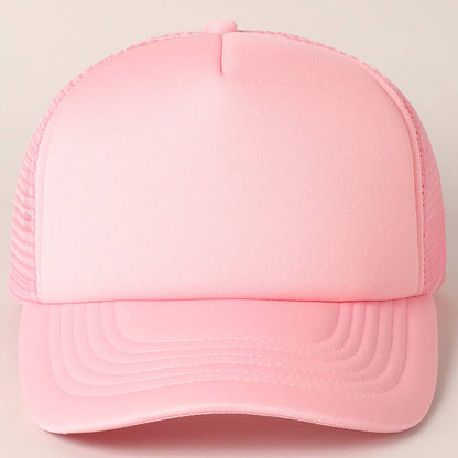 Fashion City - Solid Color Foam Mesh Back Trucker Hat