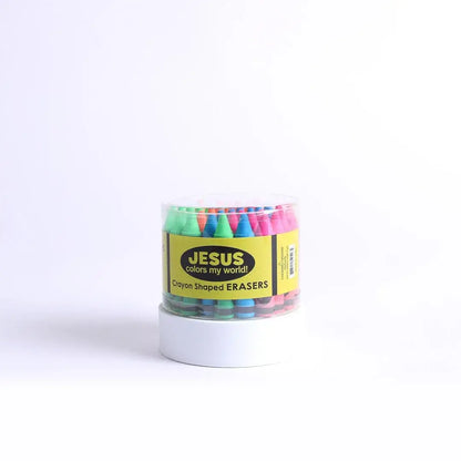Swanson Christian Products - Eraser Jesus Colors My World - Pack of 36