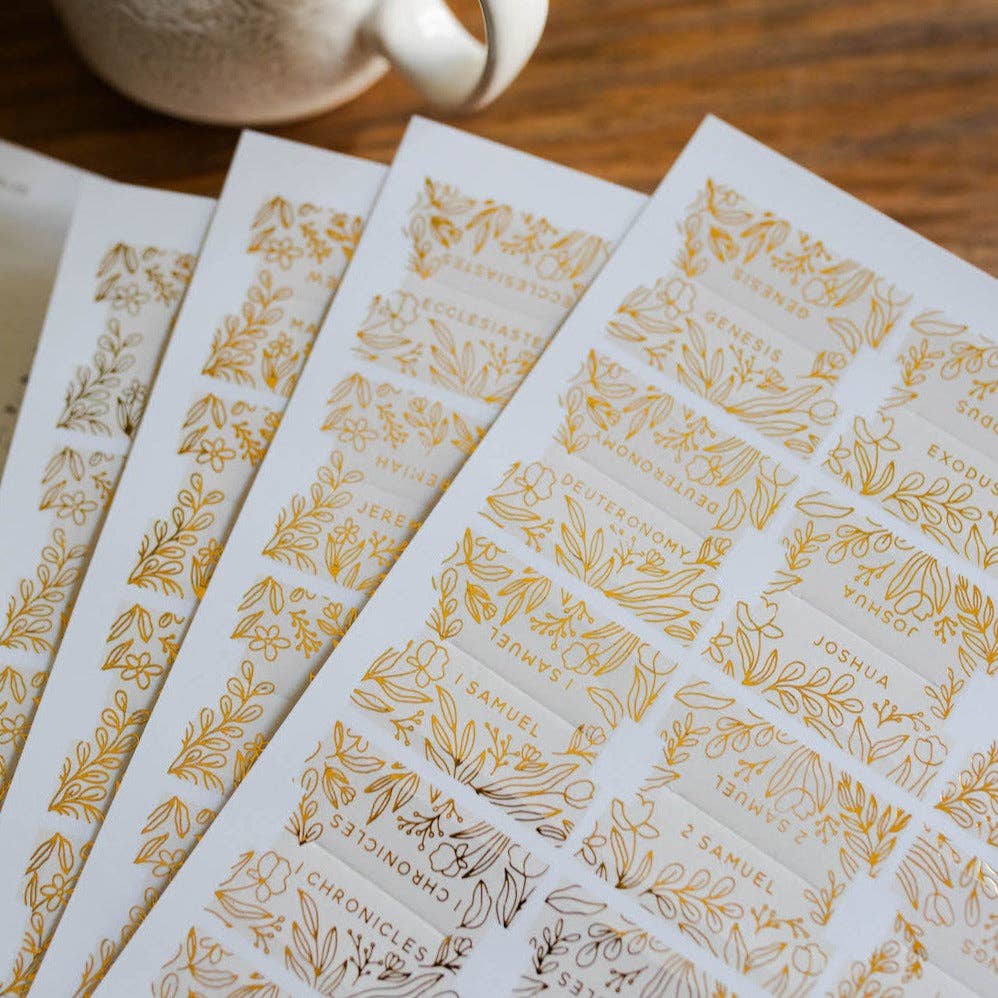 The Daily Grace Co - Gold Foil Bible Tabs - Cream