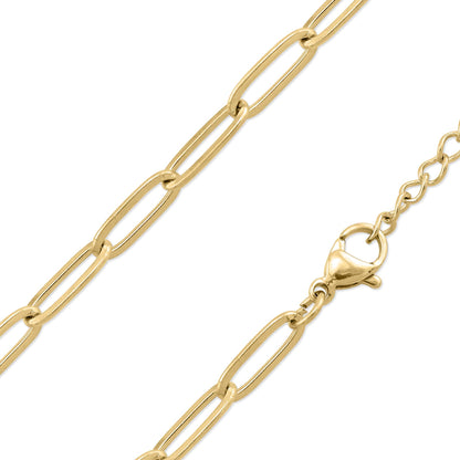 WJW - 18K Gold Paperclip Chain Necklace