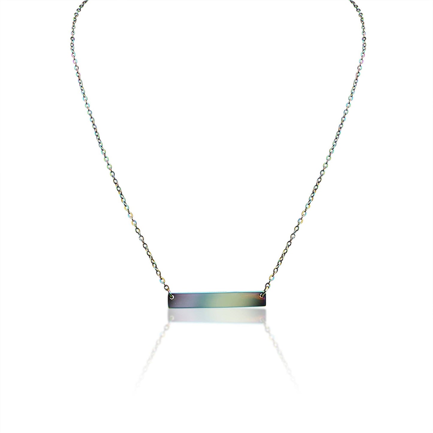 WJW - Polished Blank Stainless Steel Bar Necklace