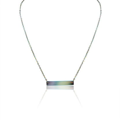 WJW - Polished Blank Stainless Steel Bar Necklace