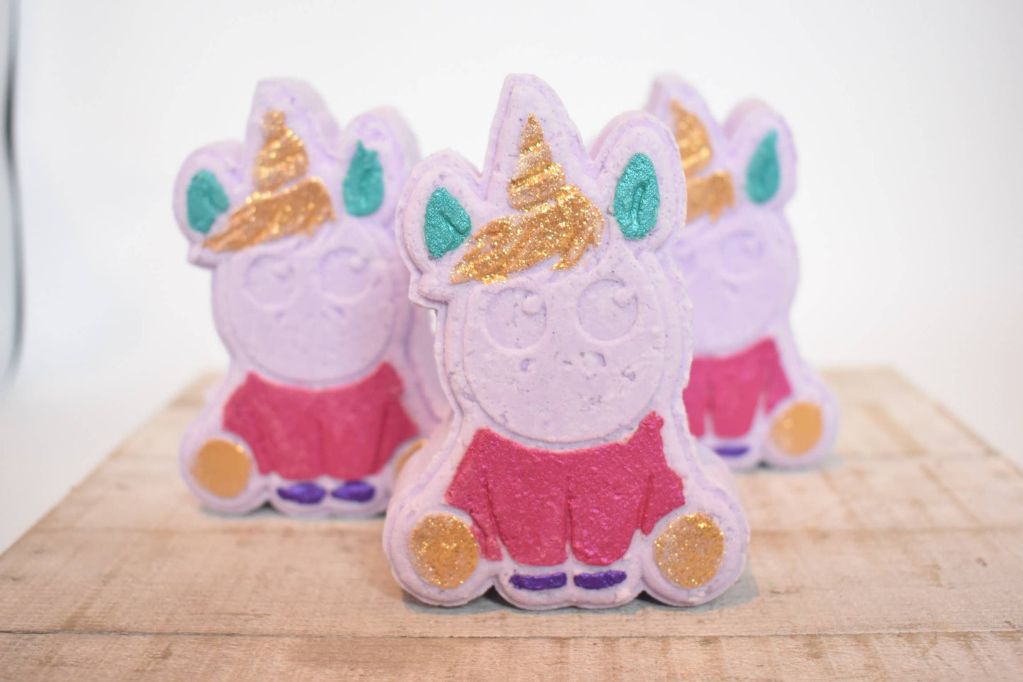 Unicorn Bath Bomb with surprise coin inside