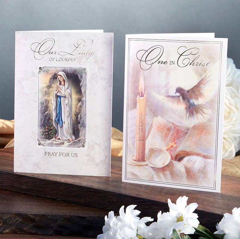 Christian Brands Catholic - Our Lady of Lourdes w/ Removable Prayer Card