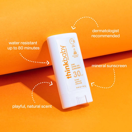 Think - Think Baby SPF 30 Face & Body Sunscreen Stick, EWG Rated #1