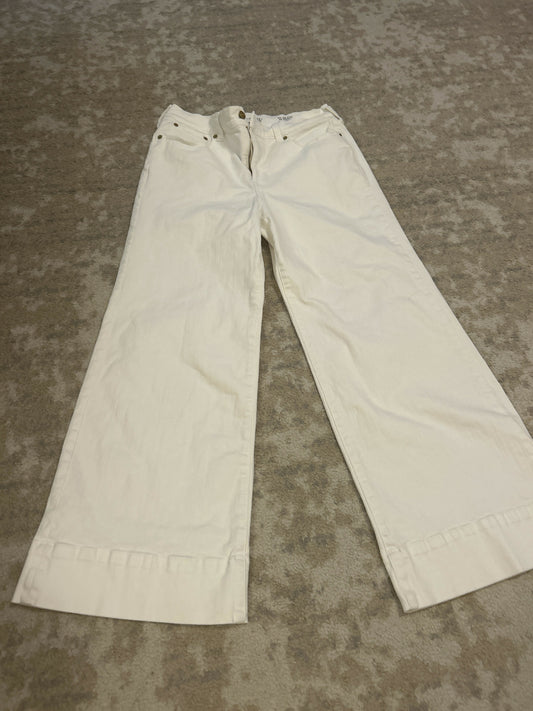 Wide Leg J. crew white jean
