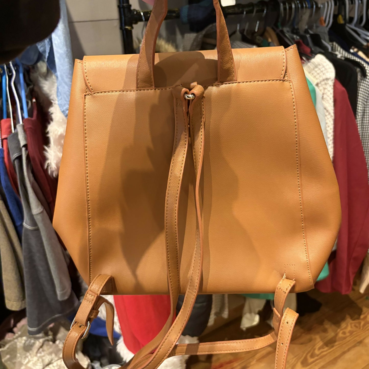 Faux Leather Backpack