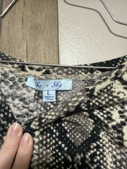 snake skin top- size large